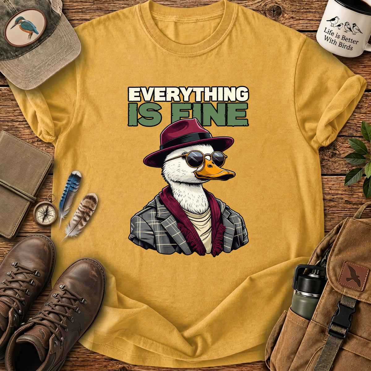 Everything Is Fine Duck T Shirt