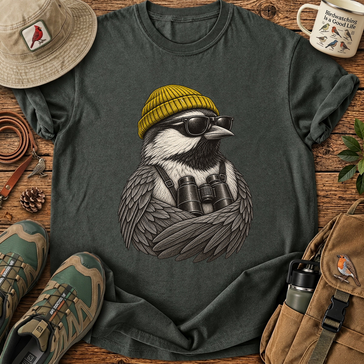 Cool Birder Chickadee T Shirt