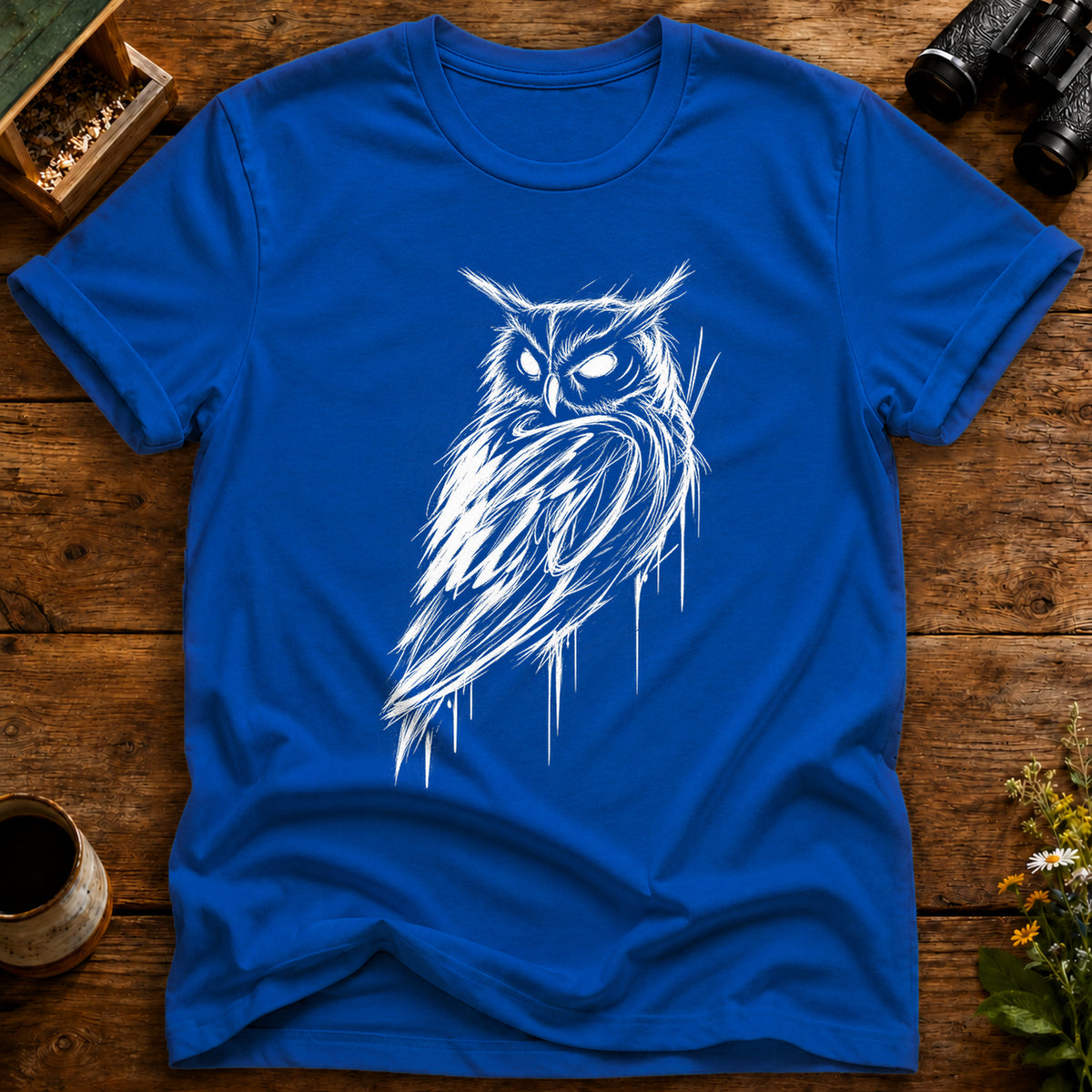Wild Eyes Owl Sketch T Shirt