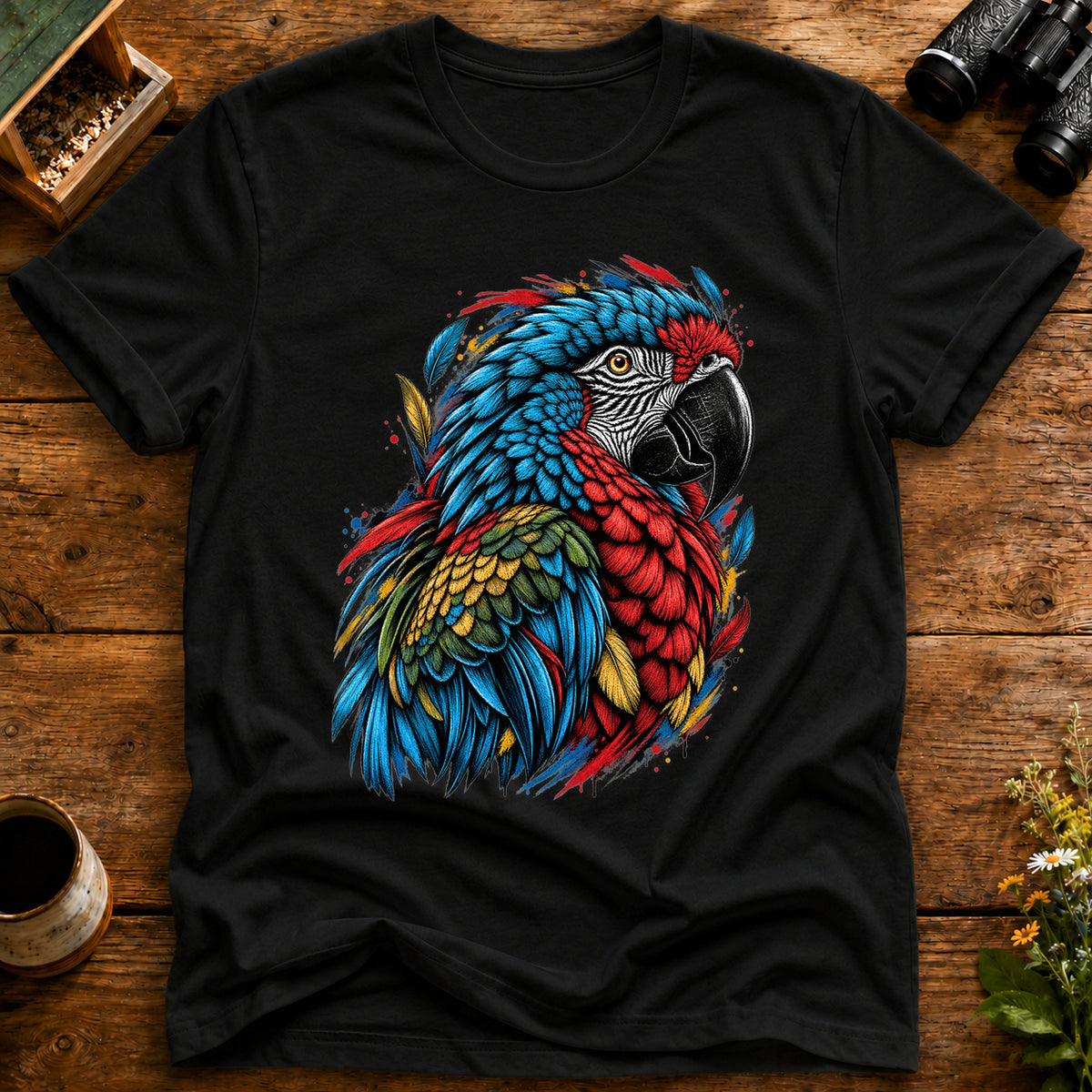 Vibrant Macaw Portrait T Shirt