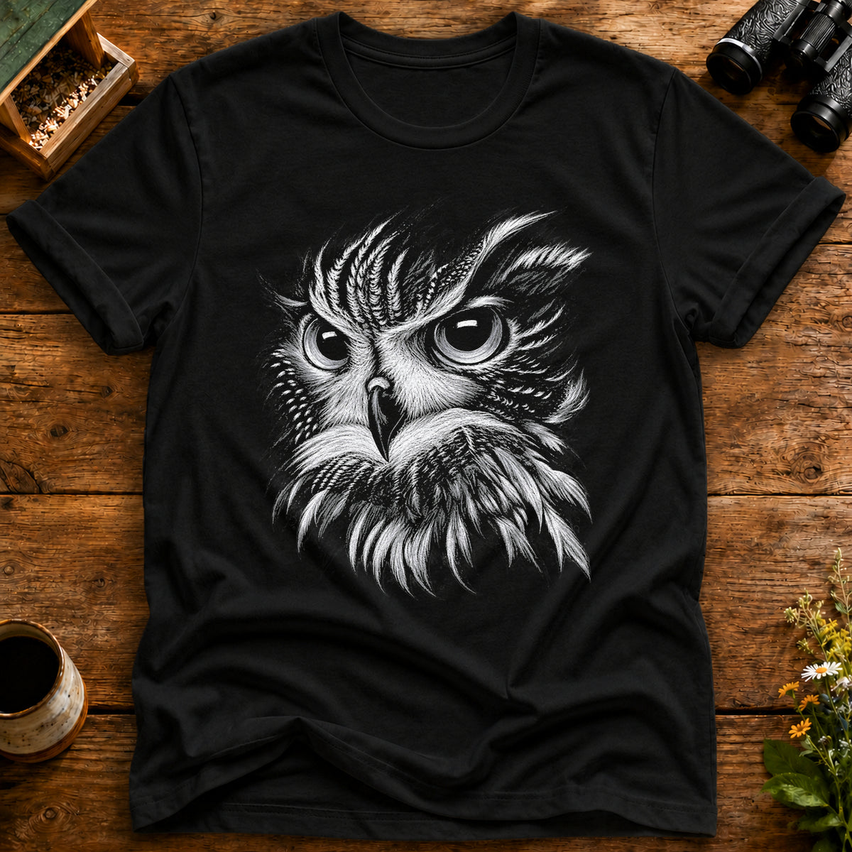Intense Owl Gaze T Shirt