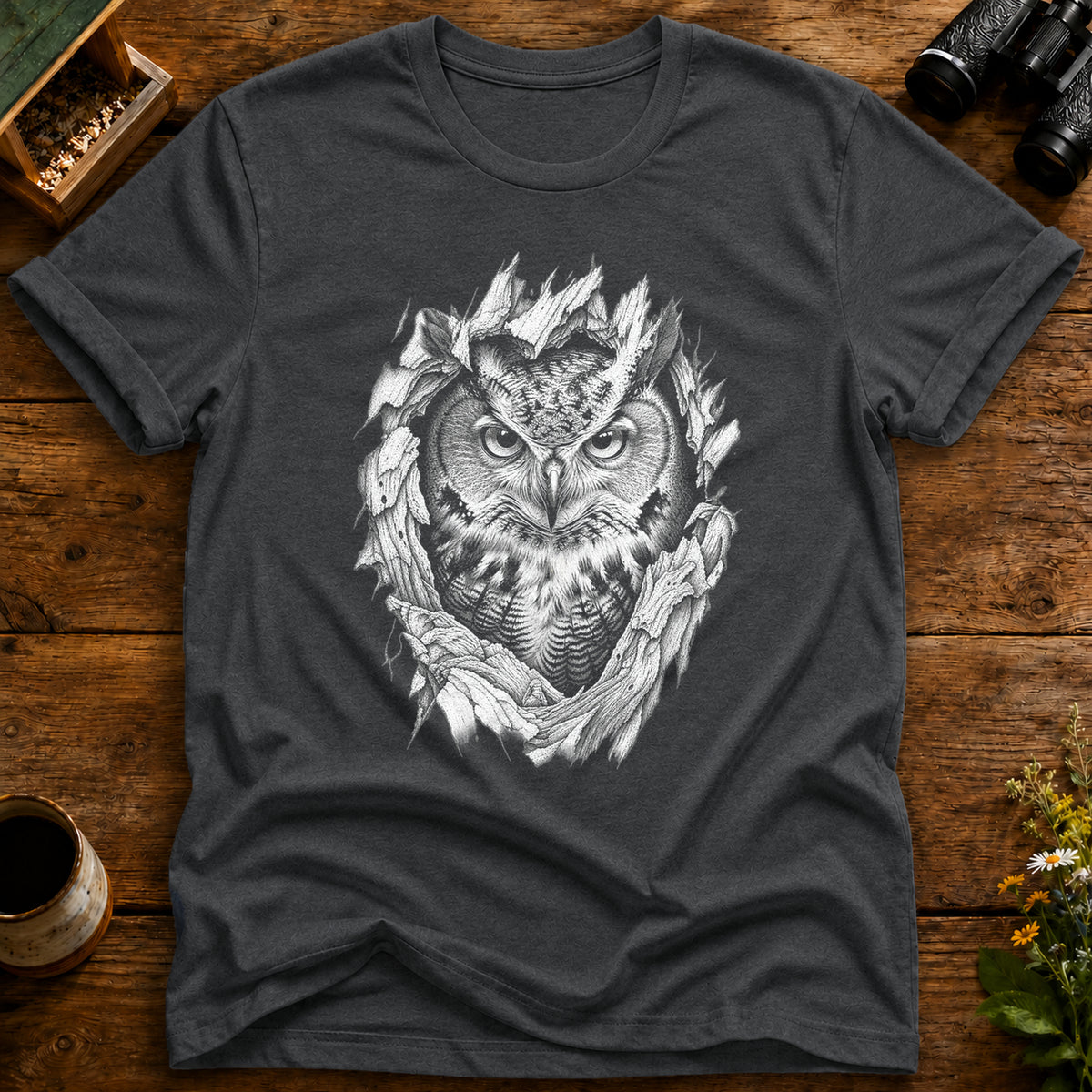 Great Fierce Gaze Owl T Shirt