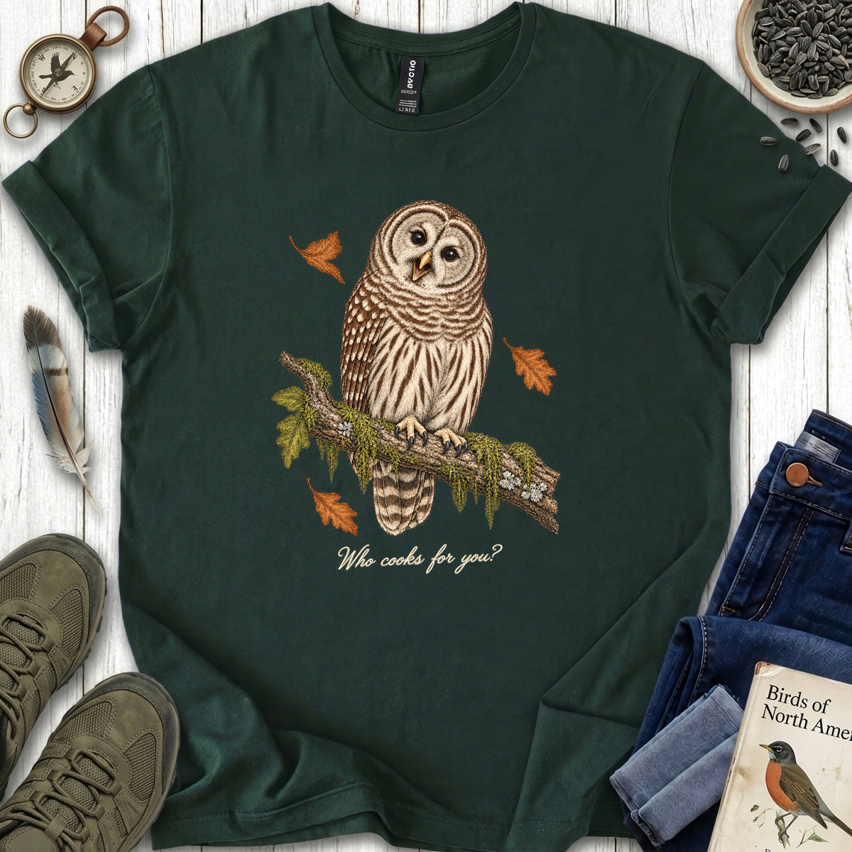 Who Cooks For You Owl T Shirt