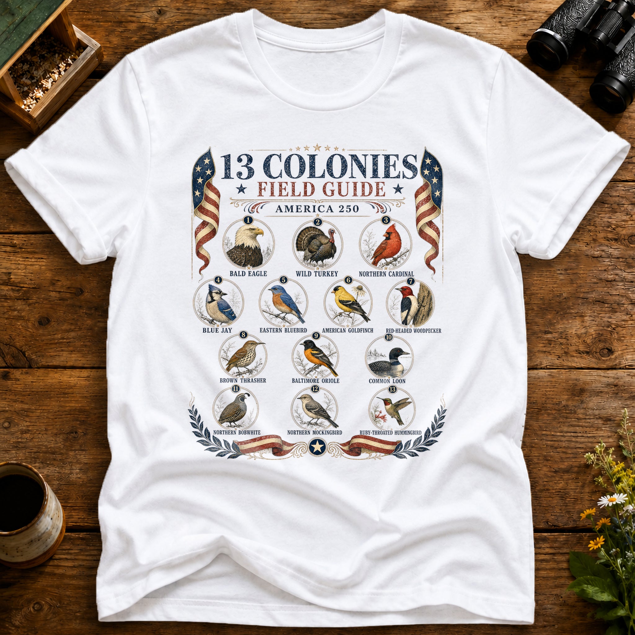 13 Colonies Field Guide T Shirt