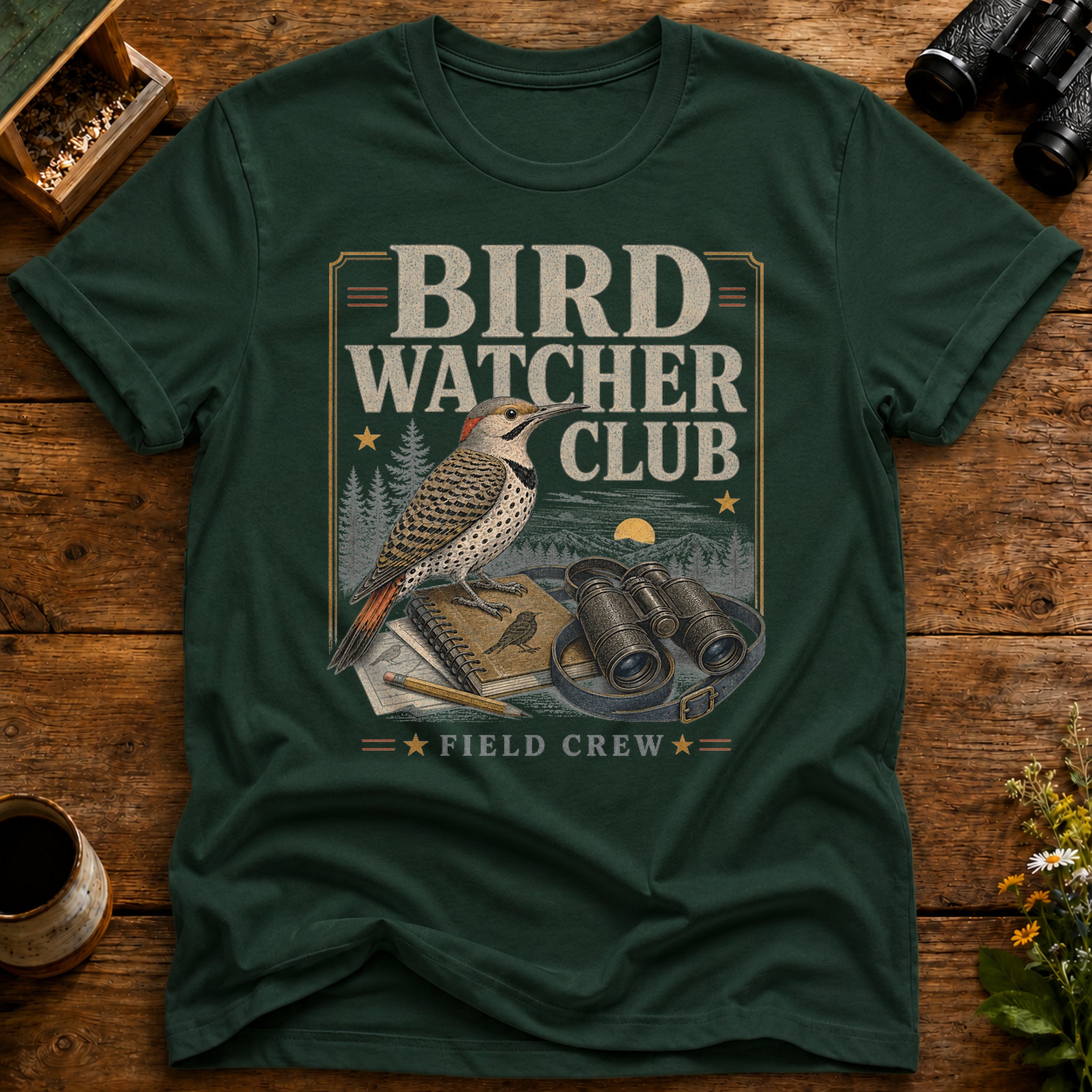 Bird Watcher Field Crew T Shirt