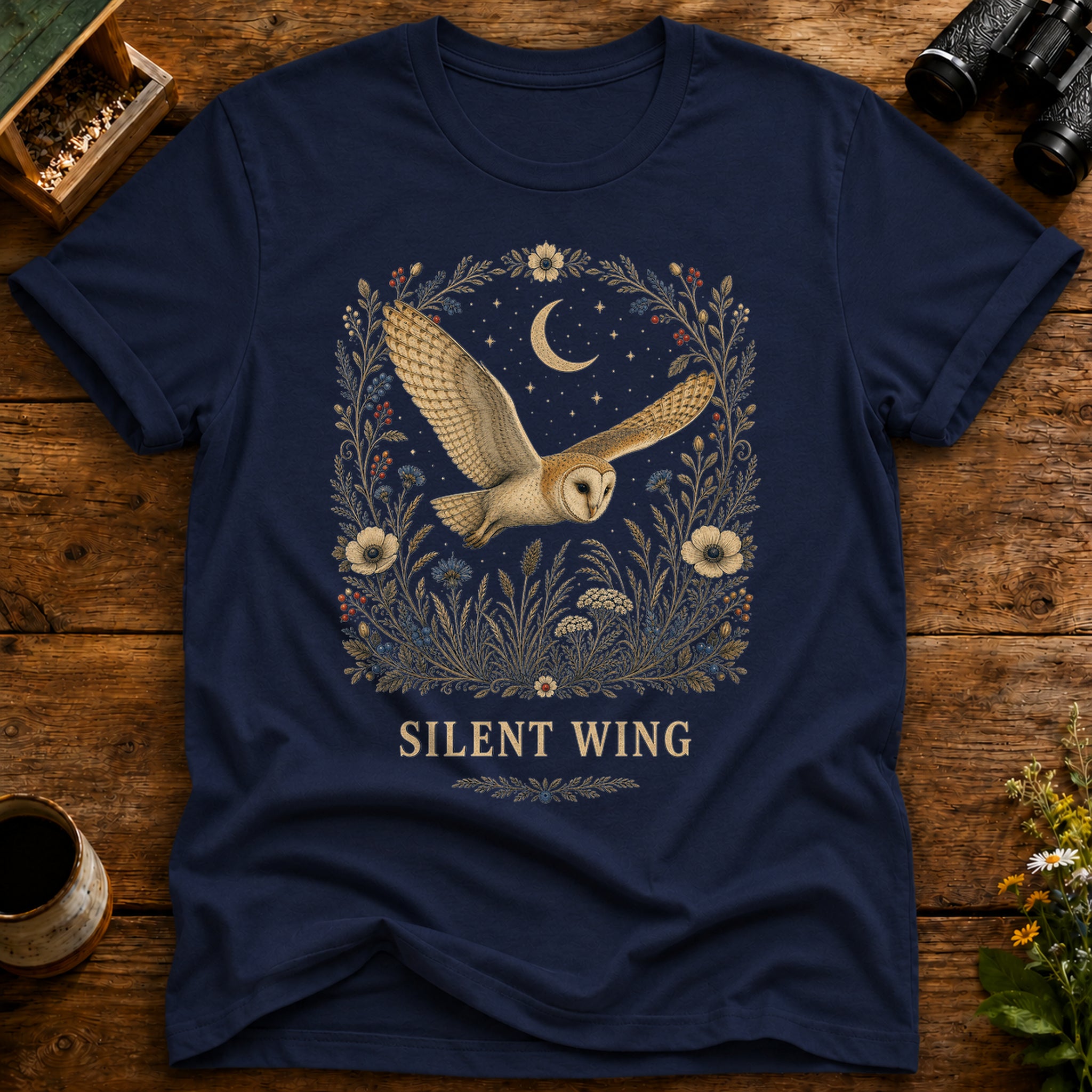 Silent Wing Owl T Shirt