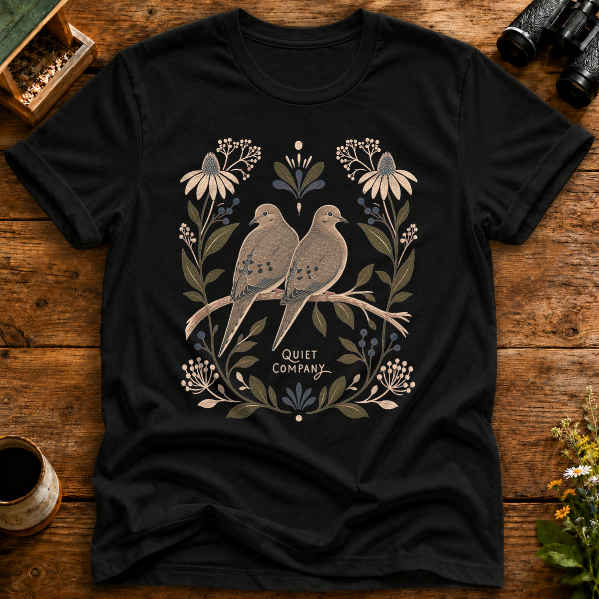 Quiet Company Birds T Shirt