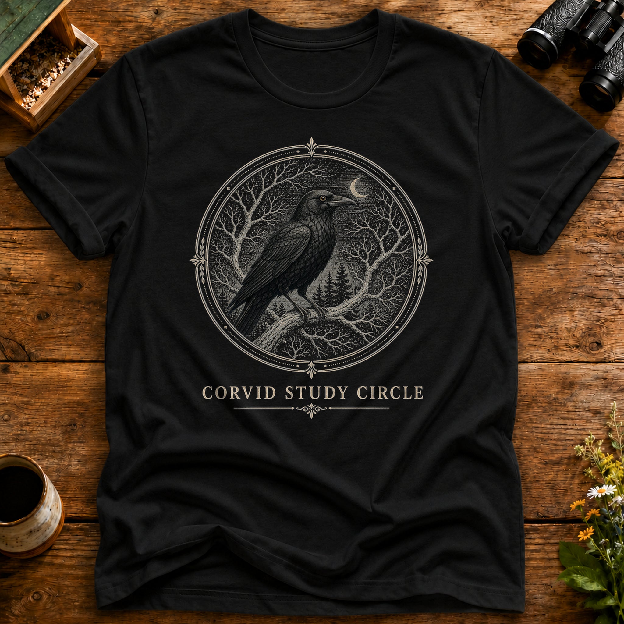 Corvid Study Circle T Shirt