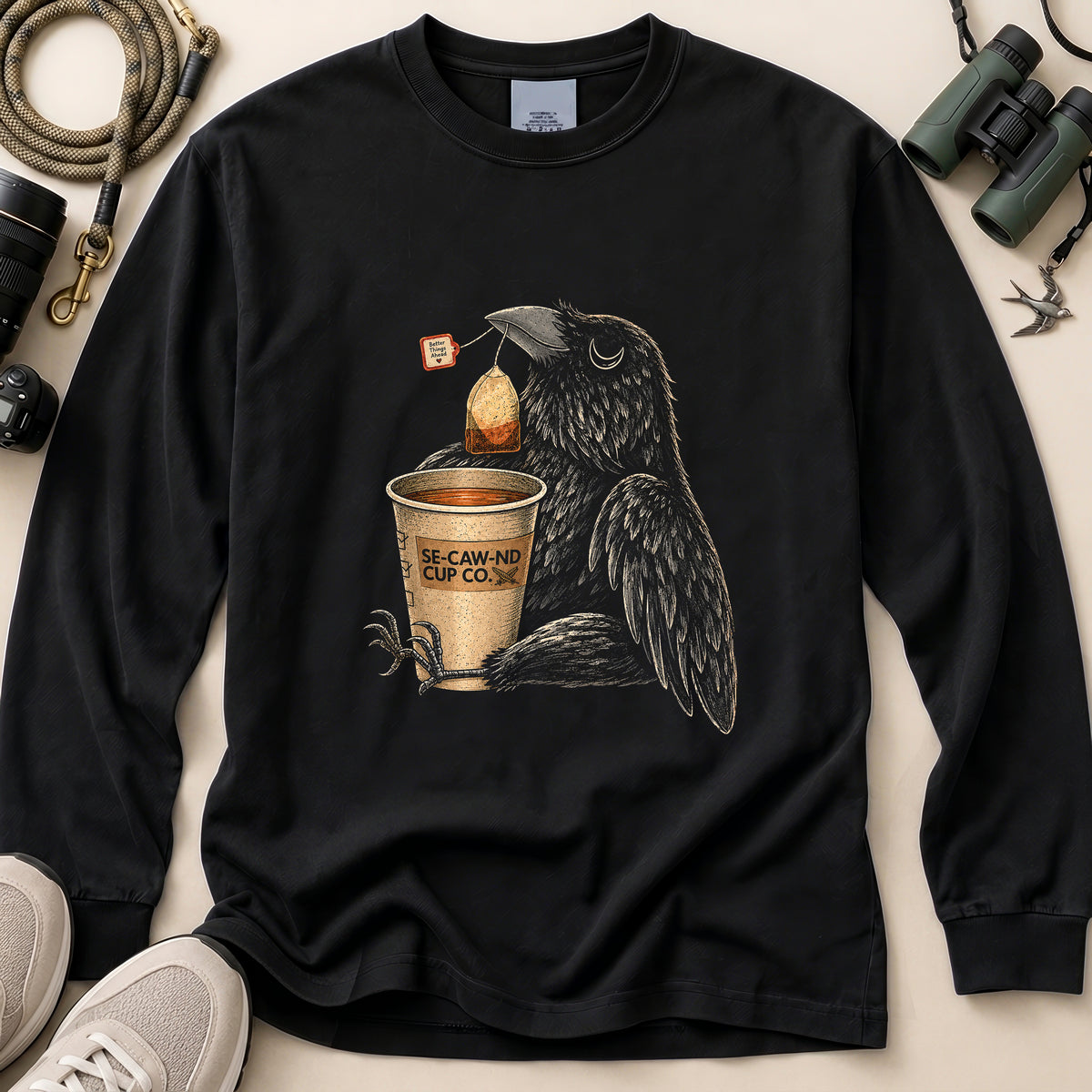 Se-Caw-nd Cup Raven T Shirt
