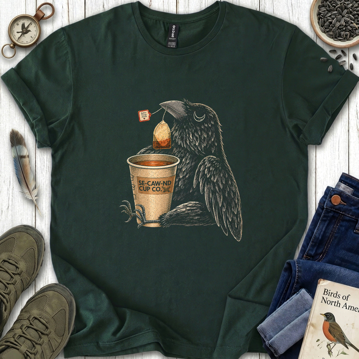 Se-Caw-nd Cup Raven T Shirt