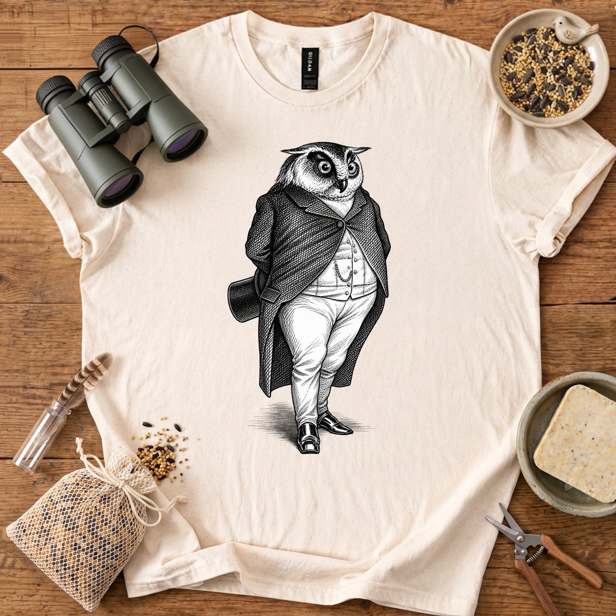 Dapper Owl Tailcoat T Shirt