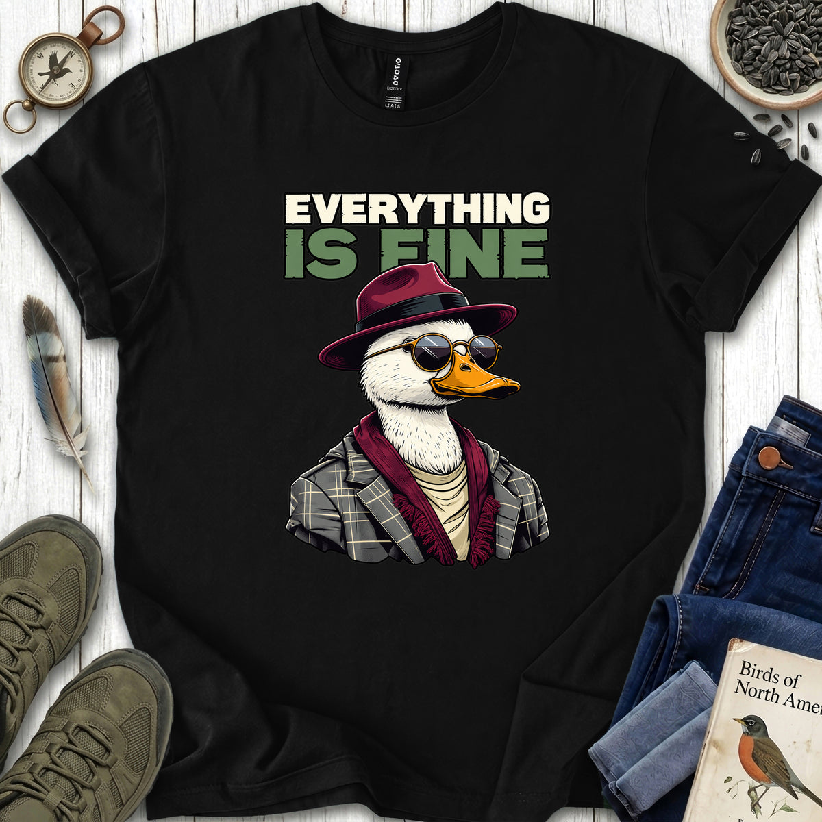 Everything Is Fine Duck T Shirt