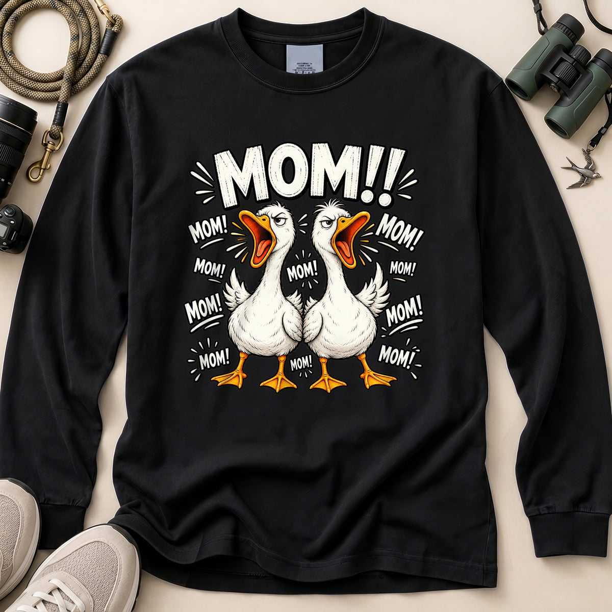 Mom Screaming Ducks T Shirt