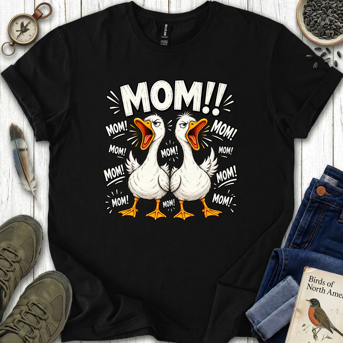 Mom Screaming Ducks T Shirt