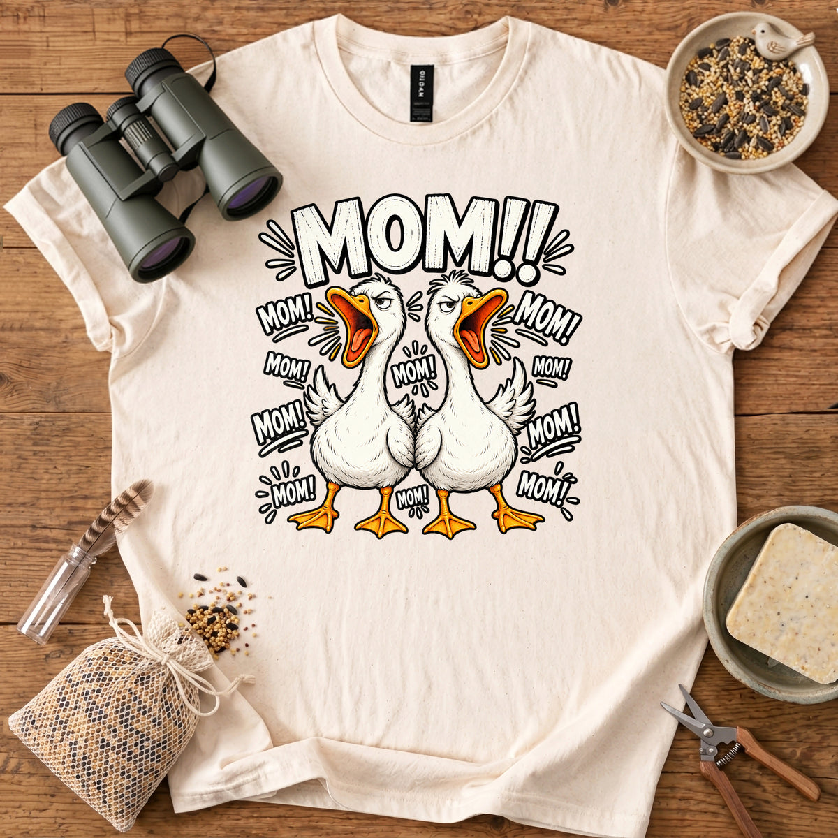 Mom Screaming Ducks T Shirt