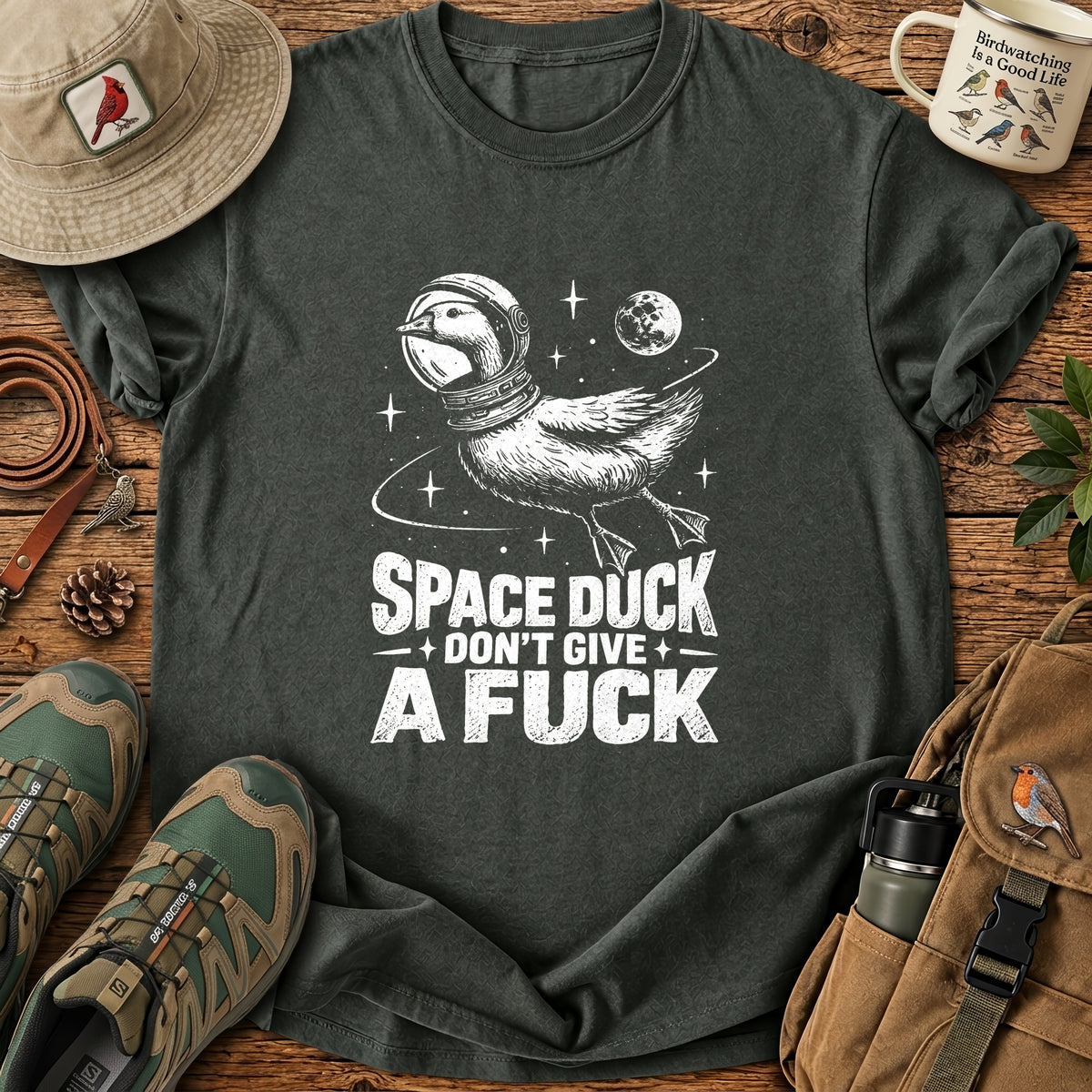 Space Duck Don't Give A Fuck T Shirt