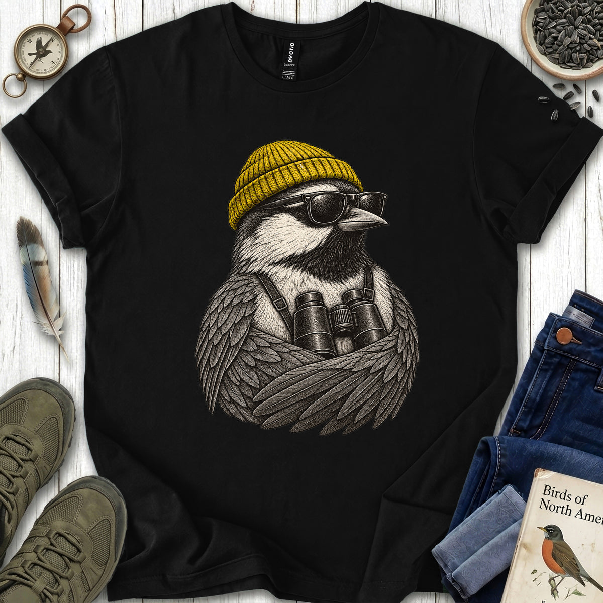 Cool Birder Chickadee T Shirt