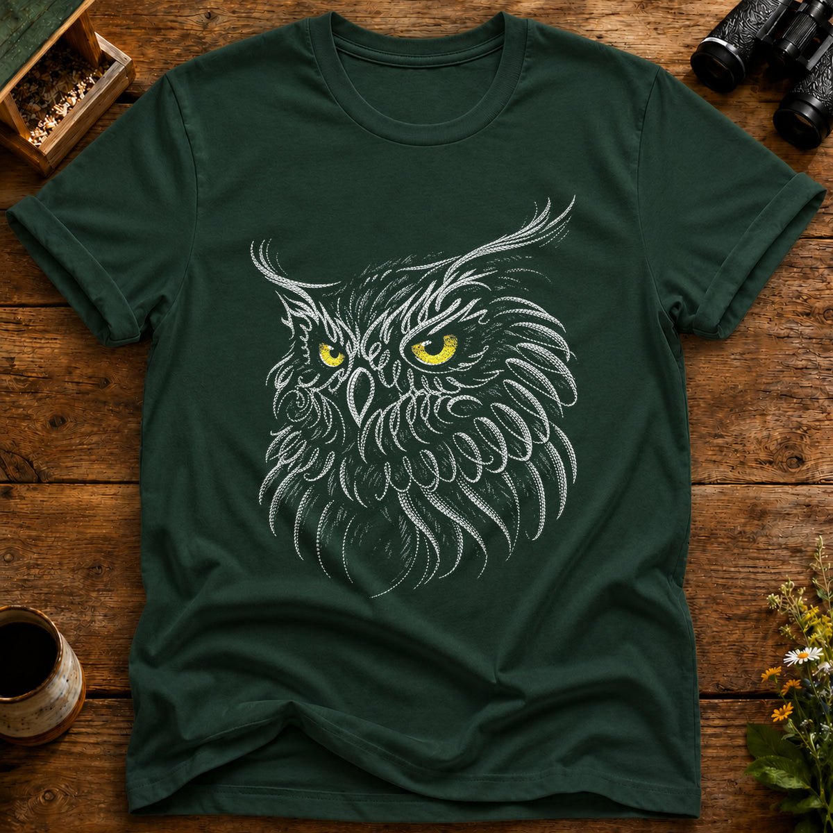 Intense Gaze Owl T Shirt