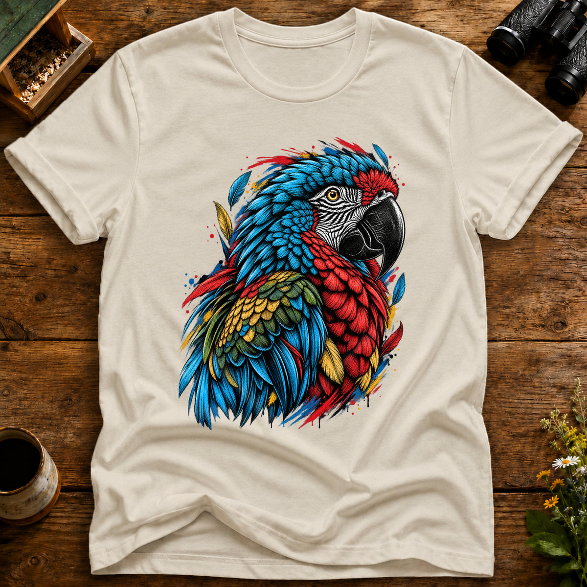 Vibrant Macaw Portrait T Shirt