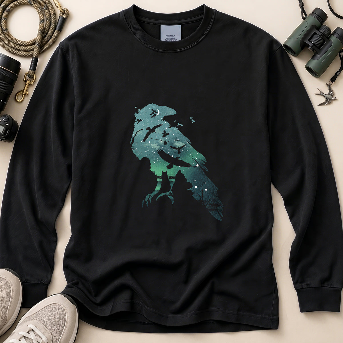 Mystic Raven Aurora T Shirt
