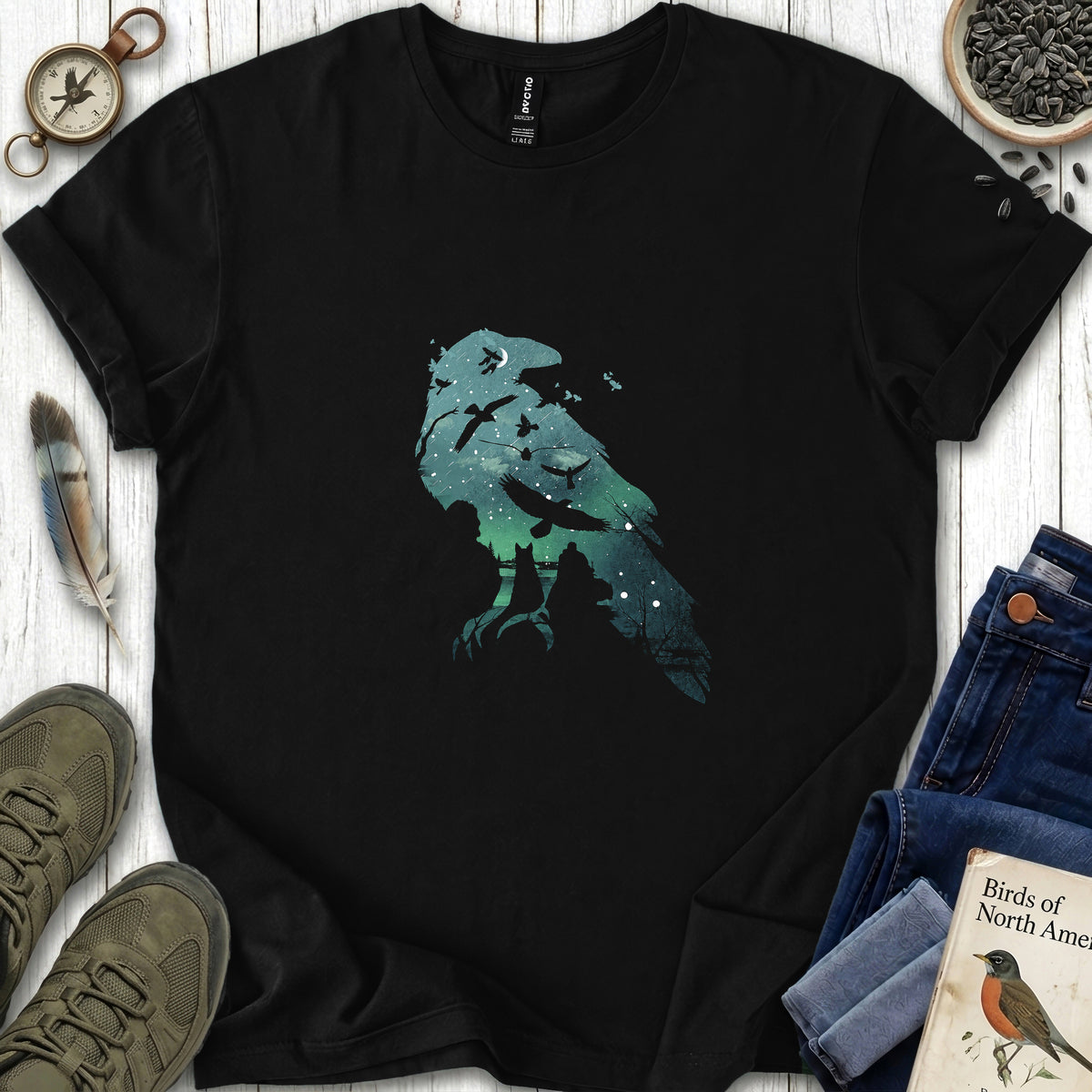 Mystic Raven Aurora T Shirt