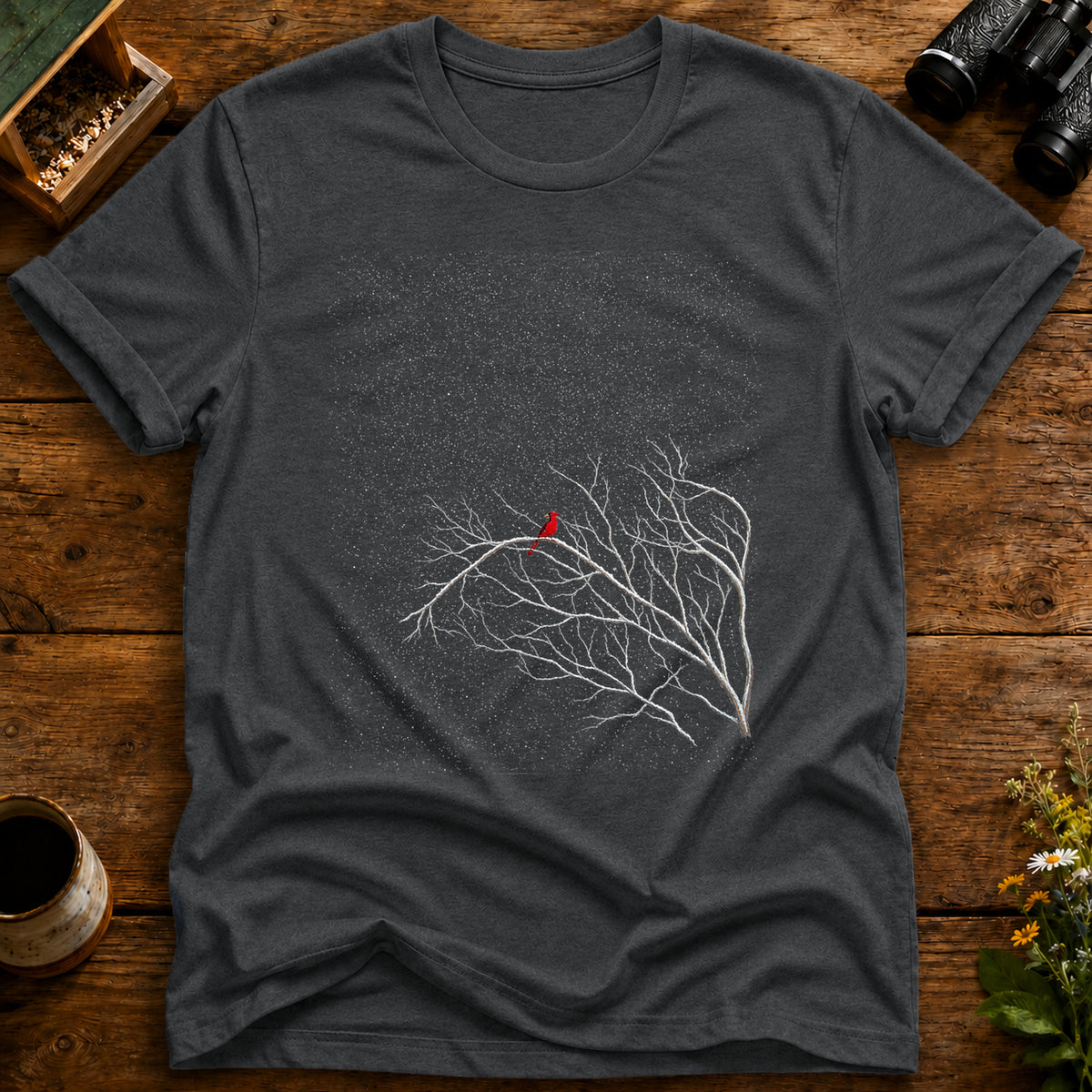 Starlit Perch Cardinal Tee