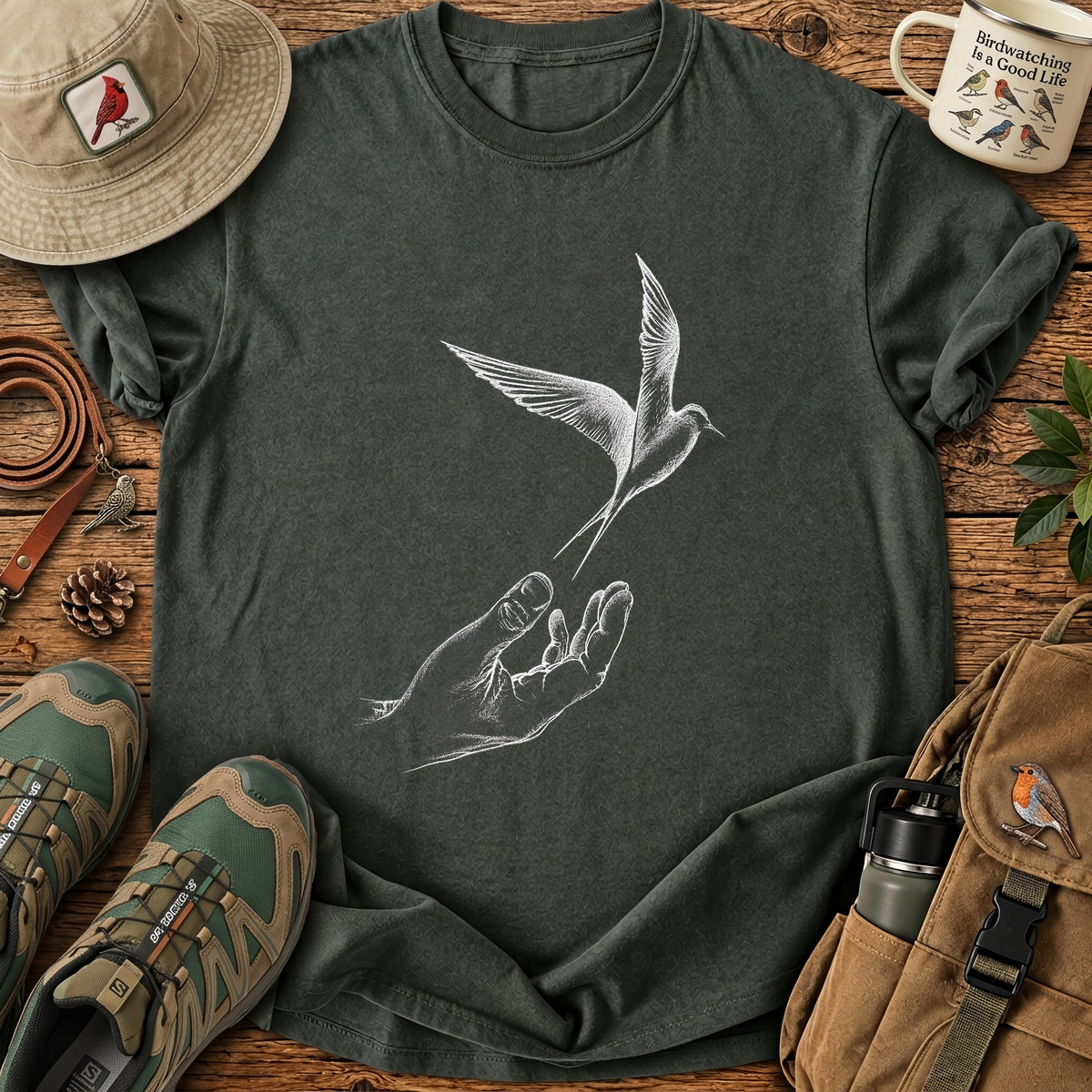 Swallow Taking Flight T Shirt