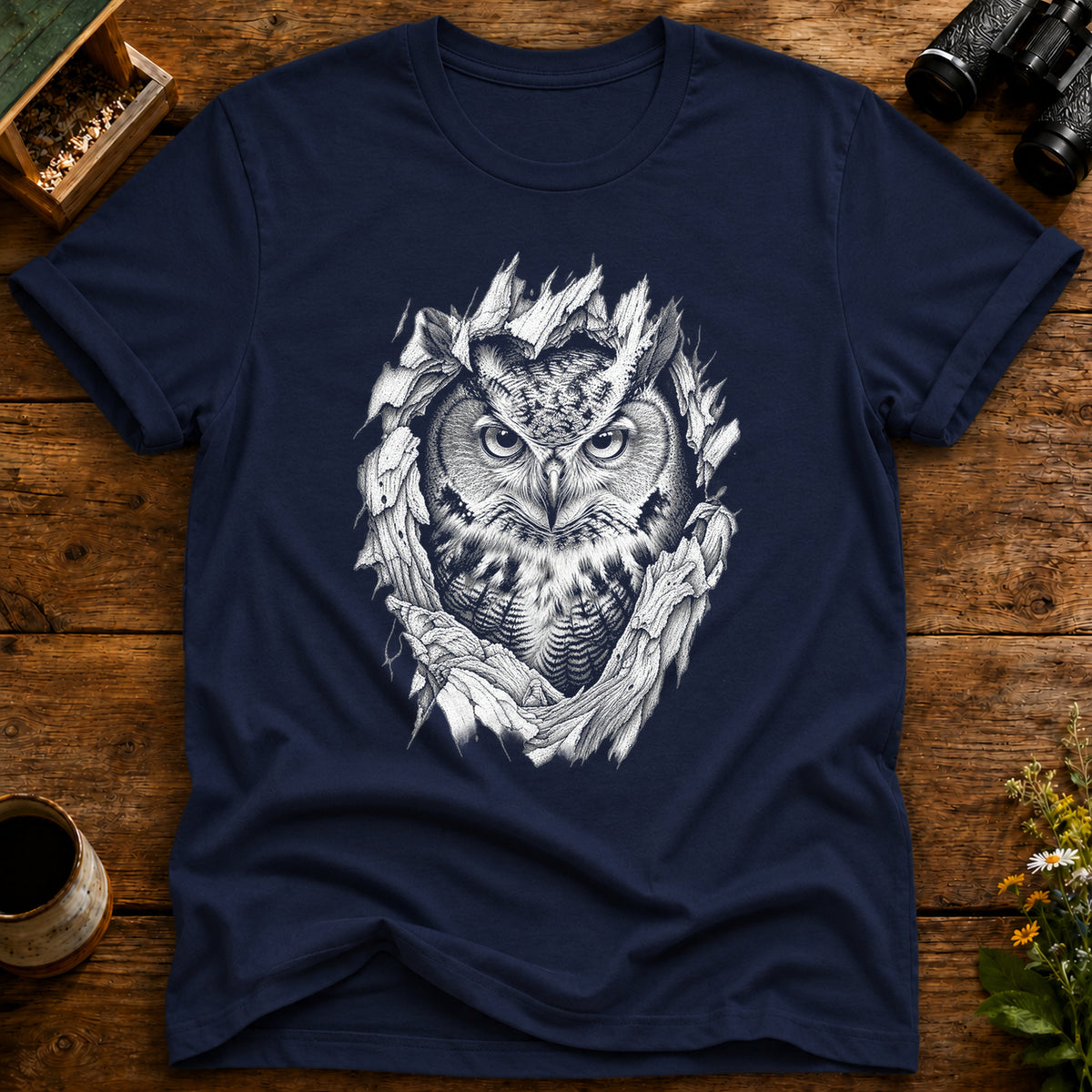 Great Fierce Gaze Owl T Shirt