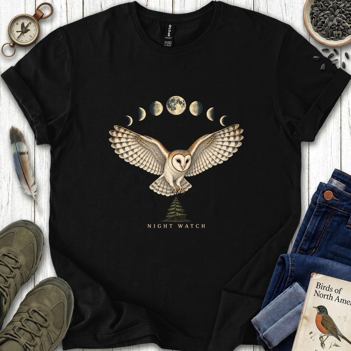 Barn Owl Night Watch T Shirt