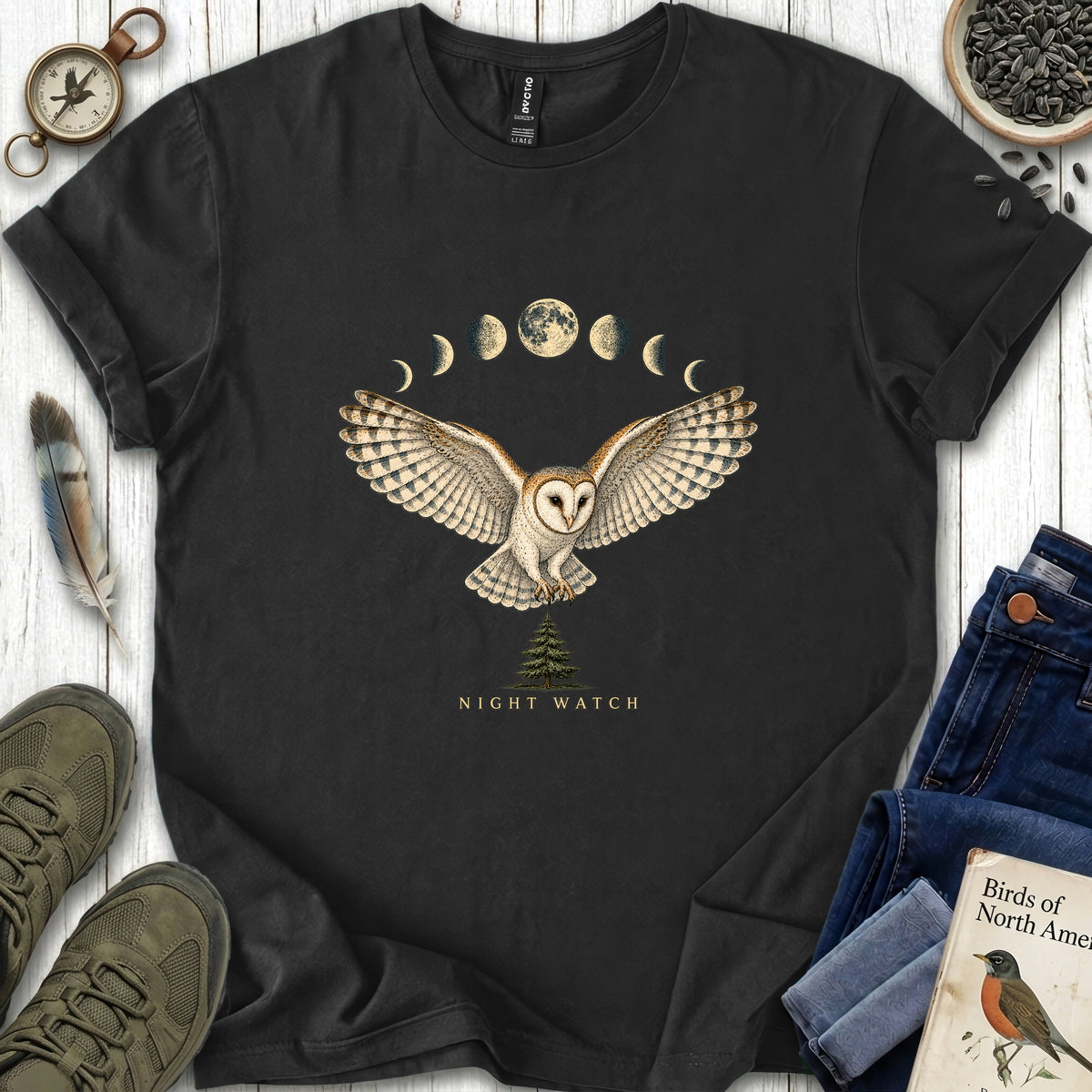 Barn Owl Night Watch T Shirt