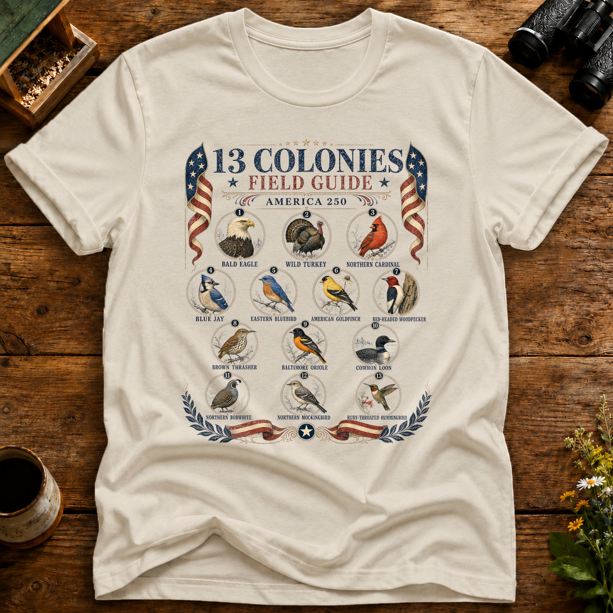 13 Colonies Field Guide T Shirt