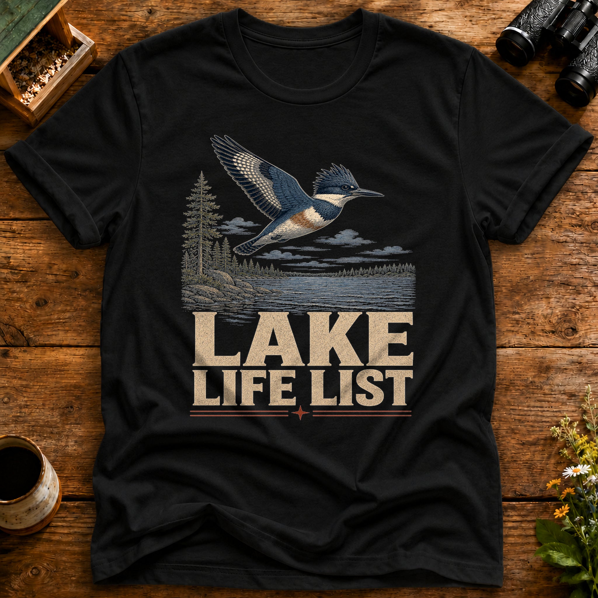 Lake Life List Kingfisher T Shirt