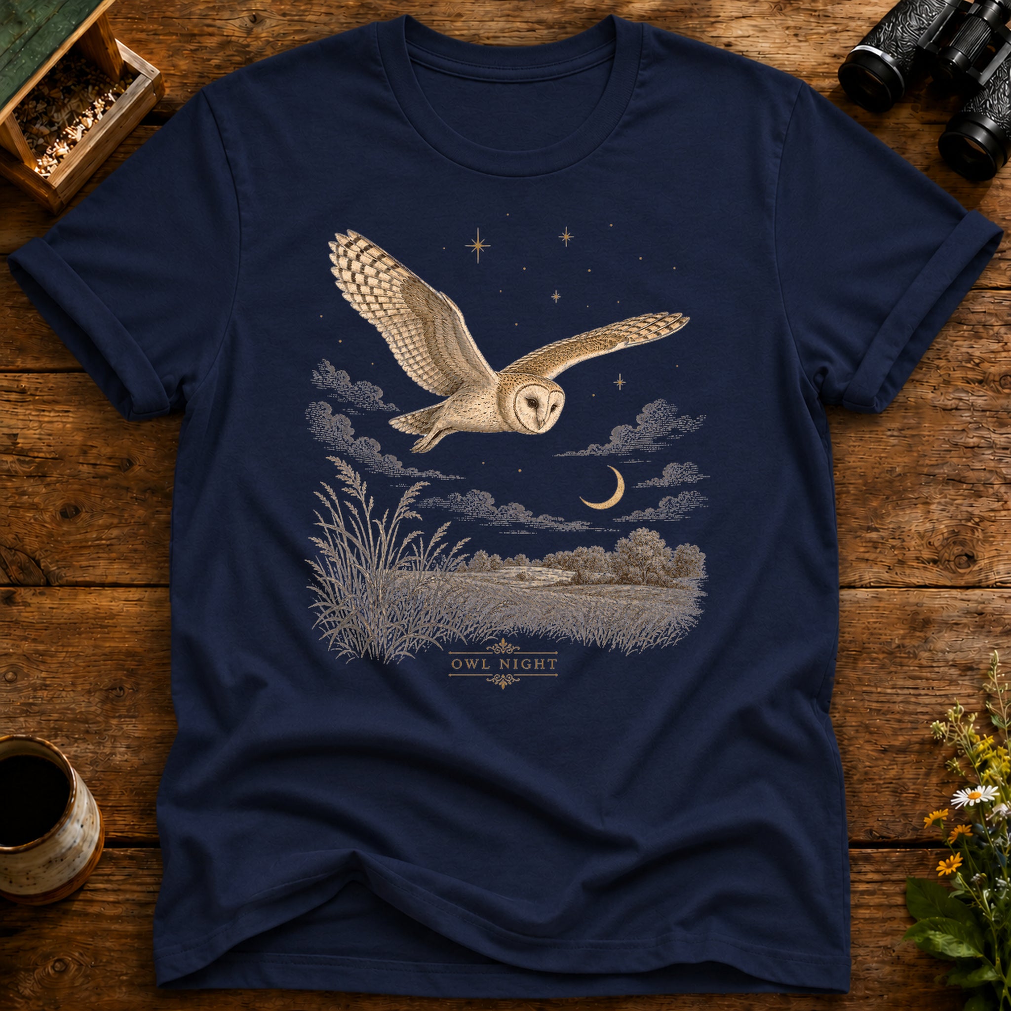 Nocturne Flight Barn Owl T Shirt