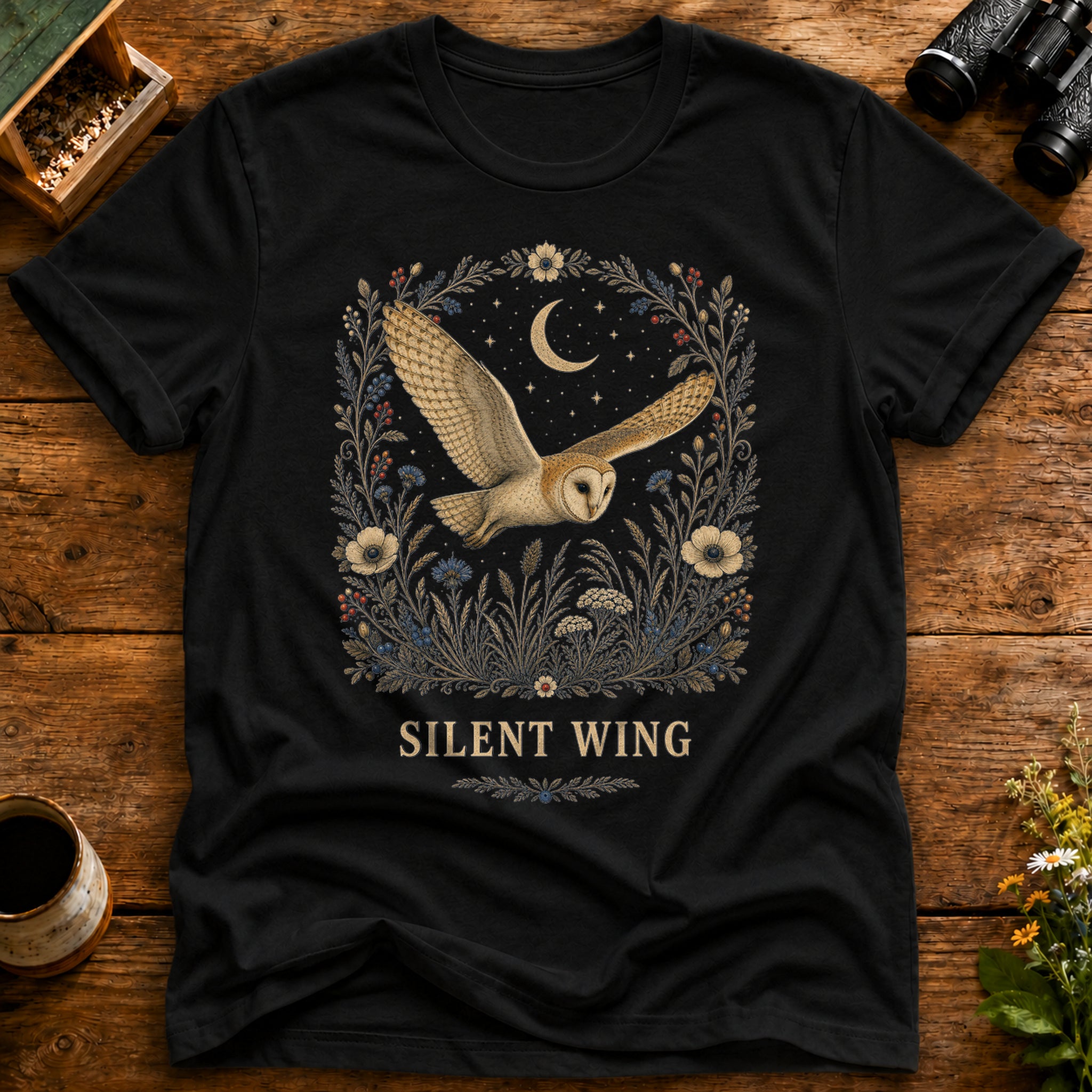 Silent Wing Owl T Shirt