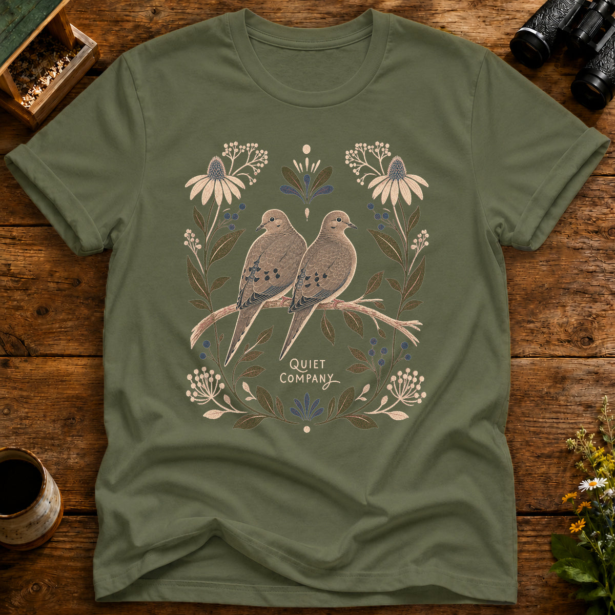 Quiet Company Birds T Shirt