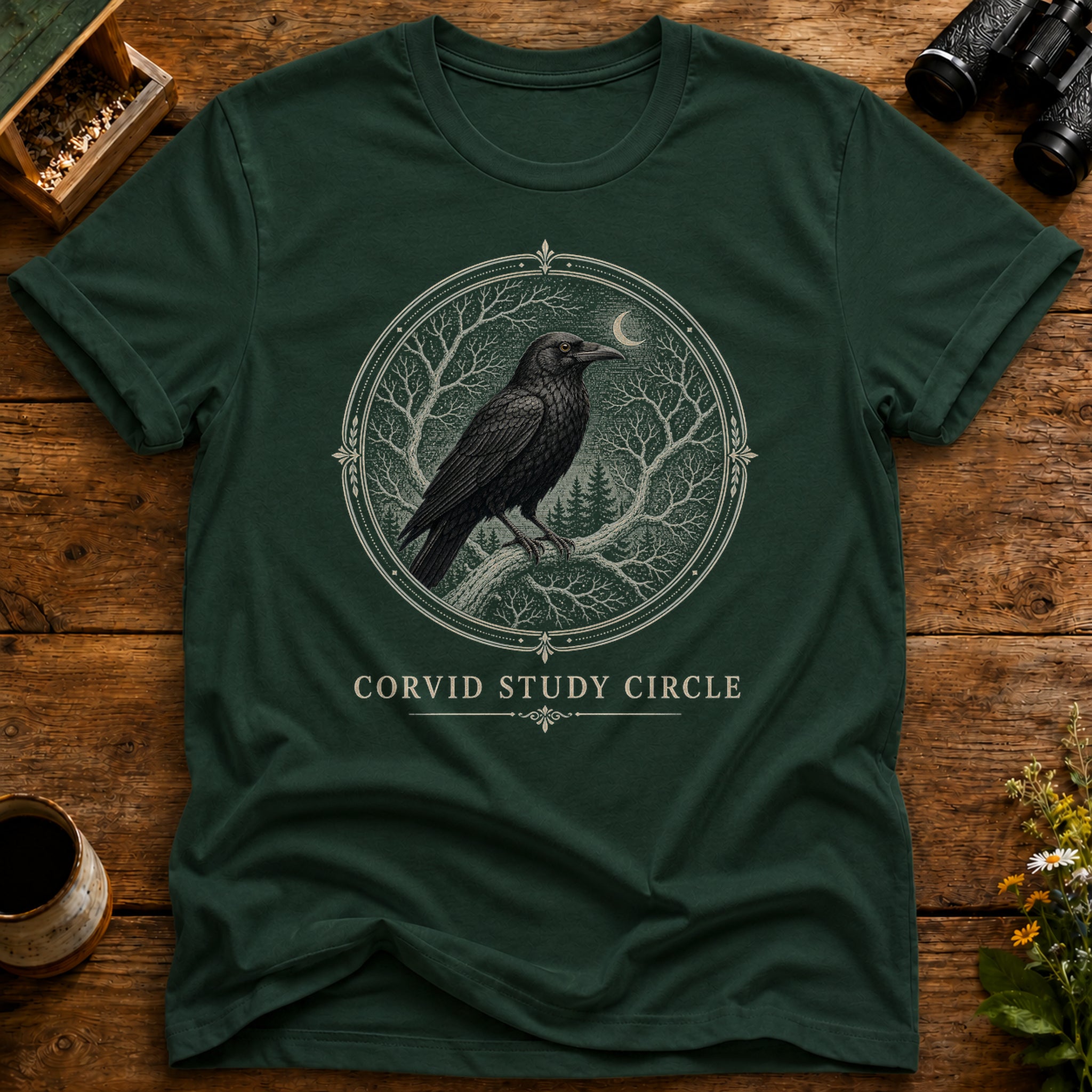 Corvid Study Circle T Shirt