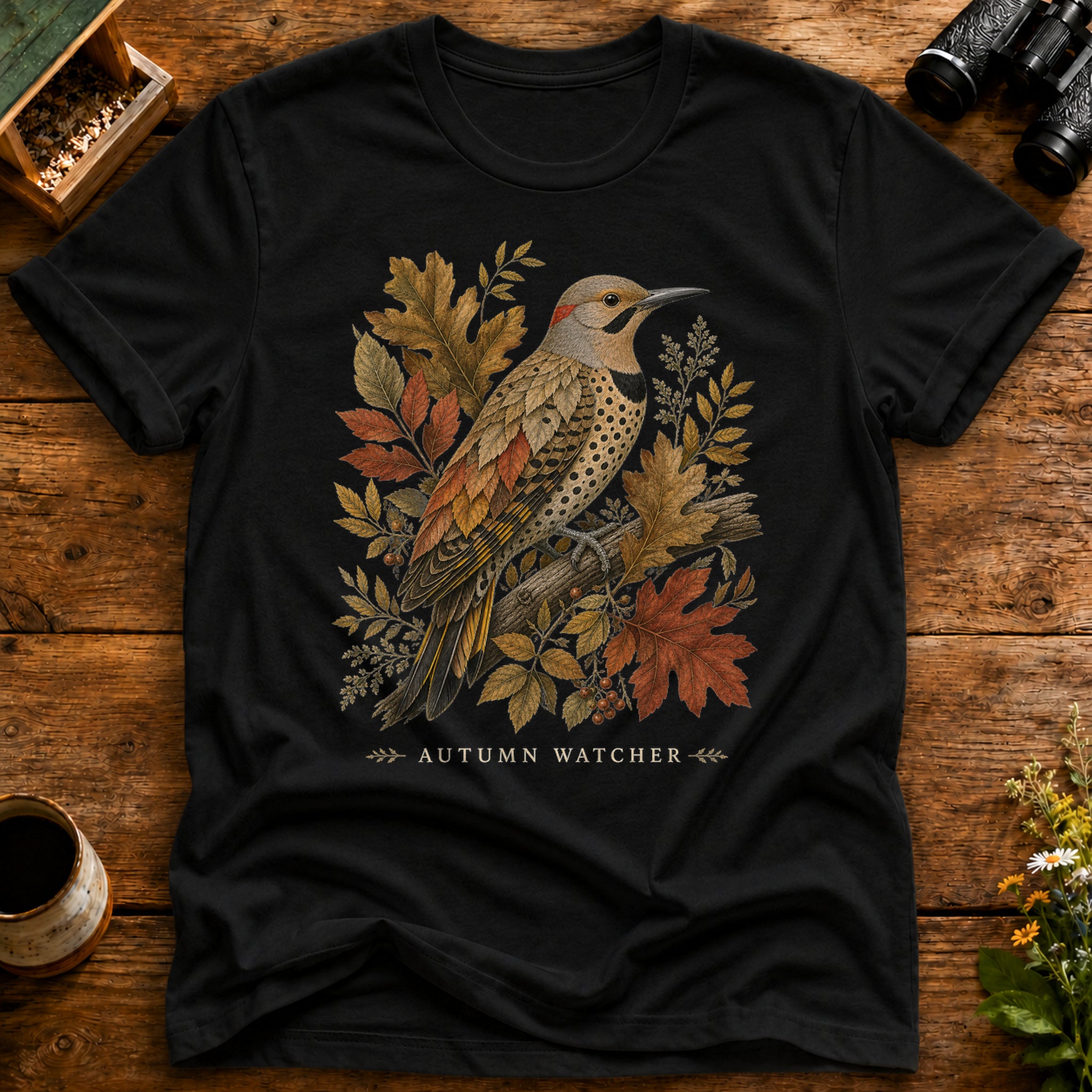 Autumn Woodpecker Watch T Shirt