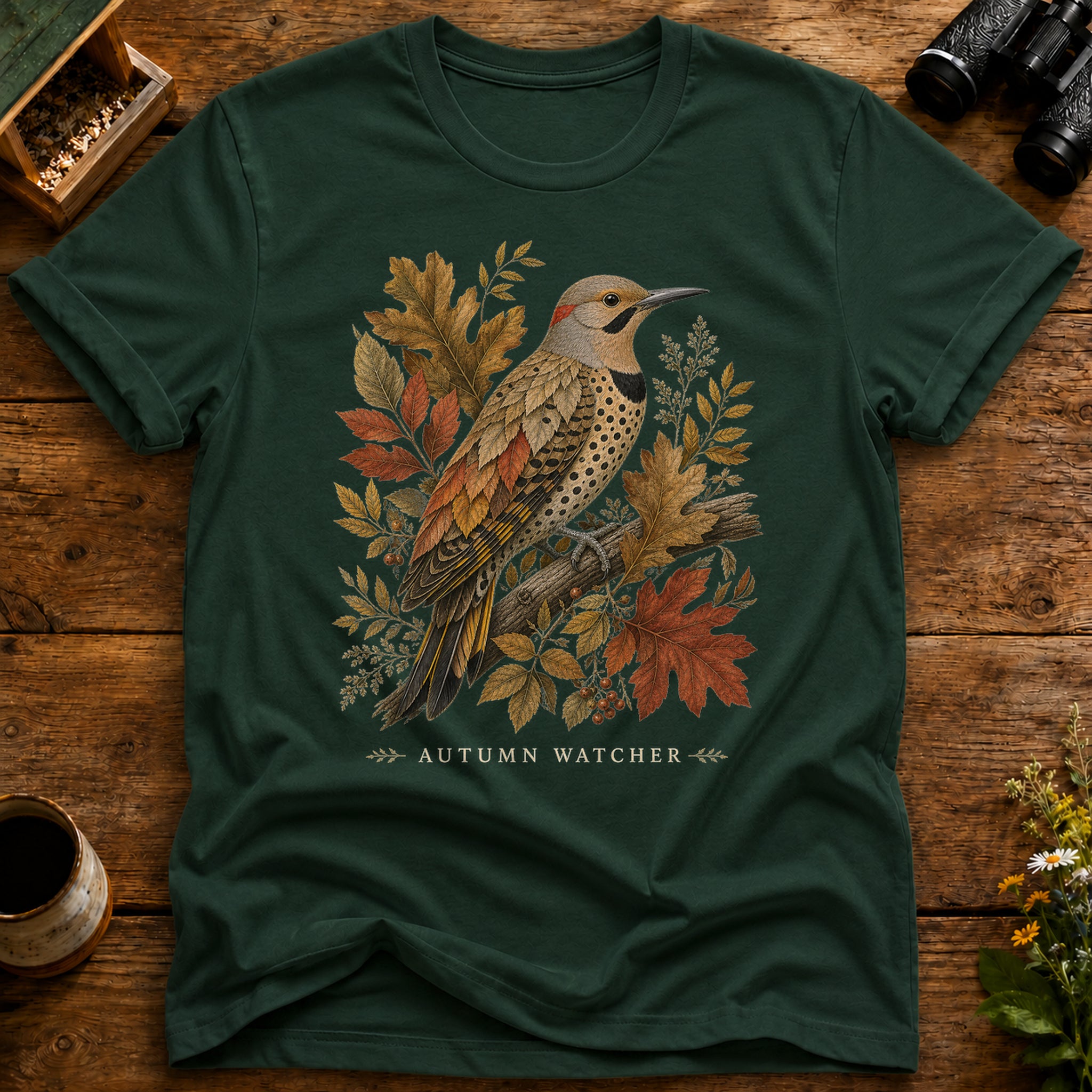 Autumn Woodpecker Watch T Shirt