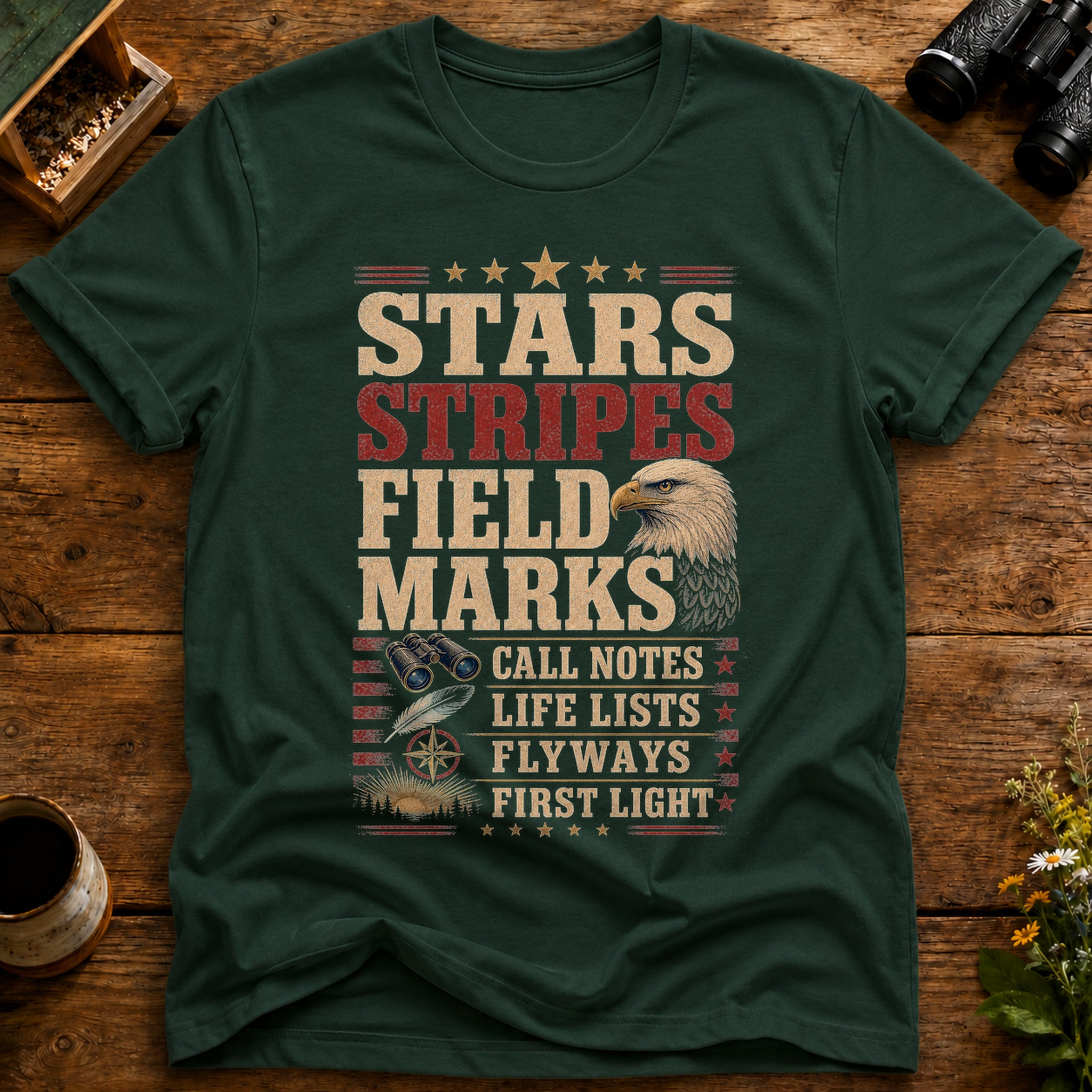 Stars Stripes Field Marks T Shirt
