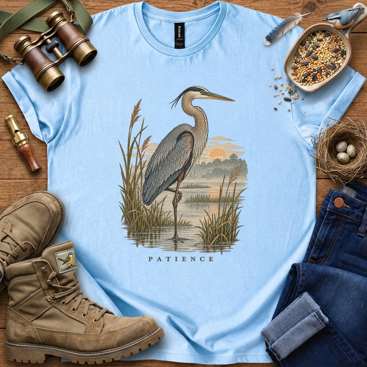 Patience Heron T Shirt