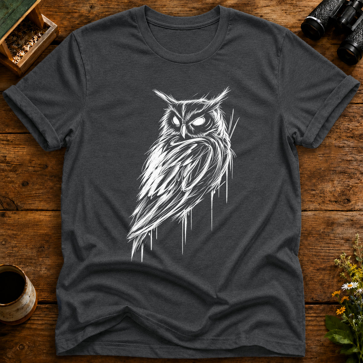 Vivid Owl Sketch T Shirt
