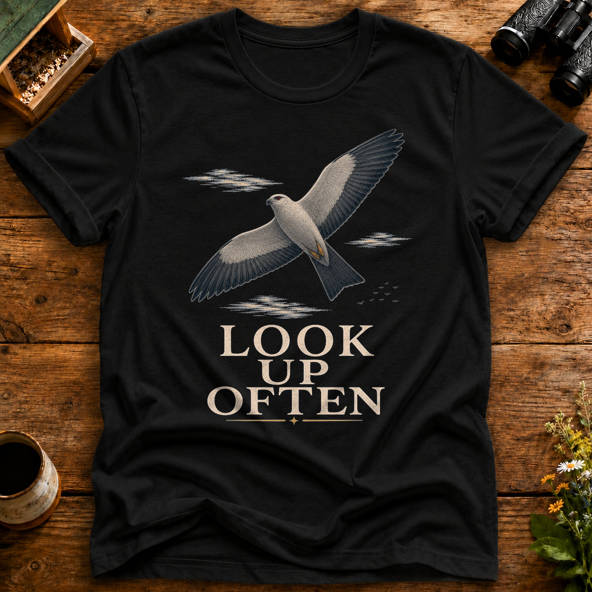 Look Up Often Bird T Shirt