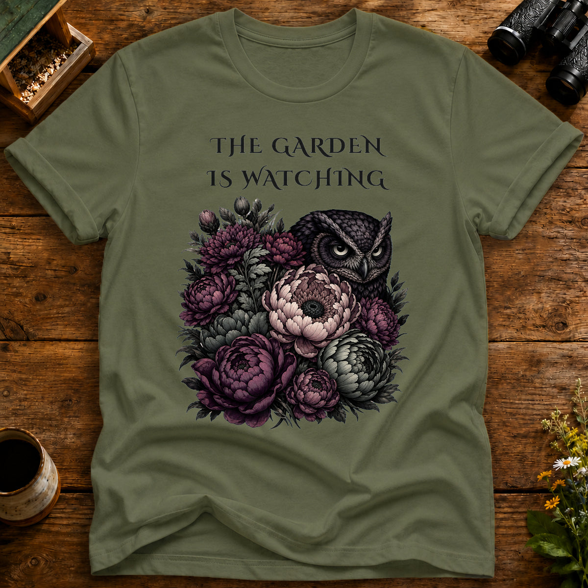 Garden Watch Owl T Shirt